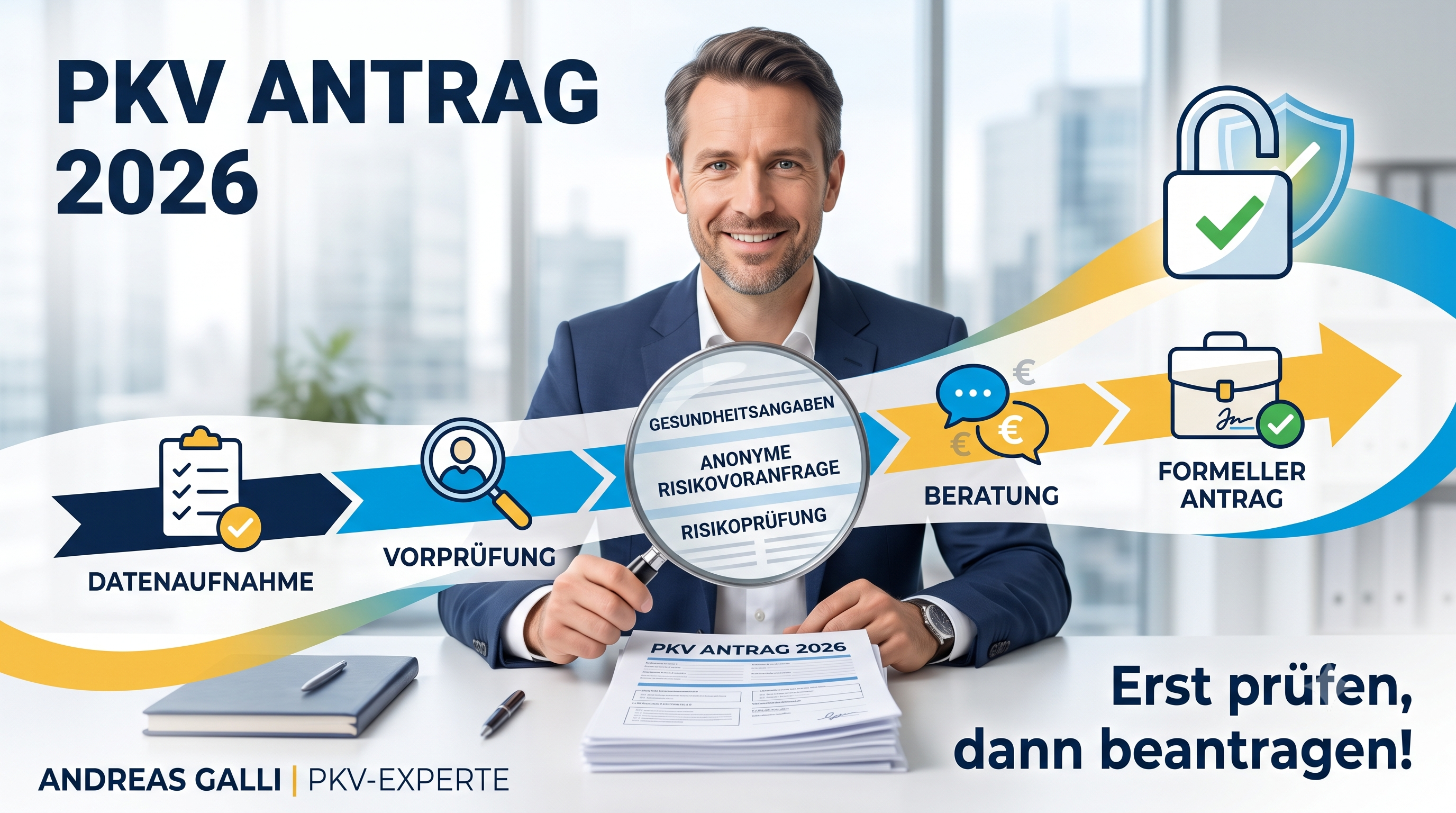 Beitragsbild zum Artikel: PKV Antrag stellen 2026: Erst prüfen, dann beantragen