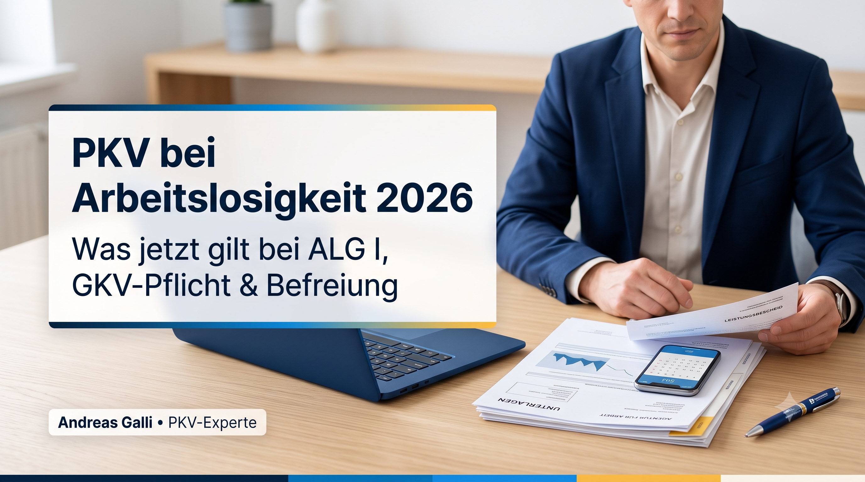 Beitragsbild zum Artikel: PKV bei Arbeitslosigkeit 2026: Was jetzt gilt