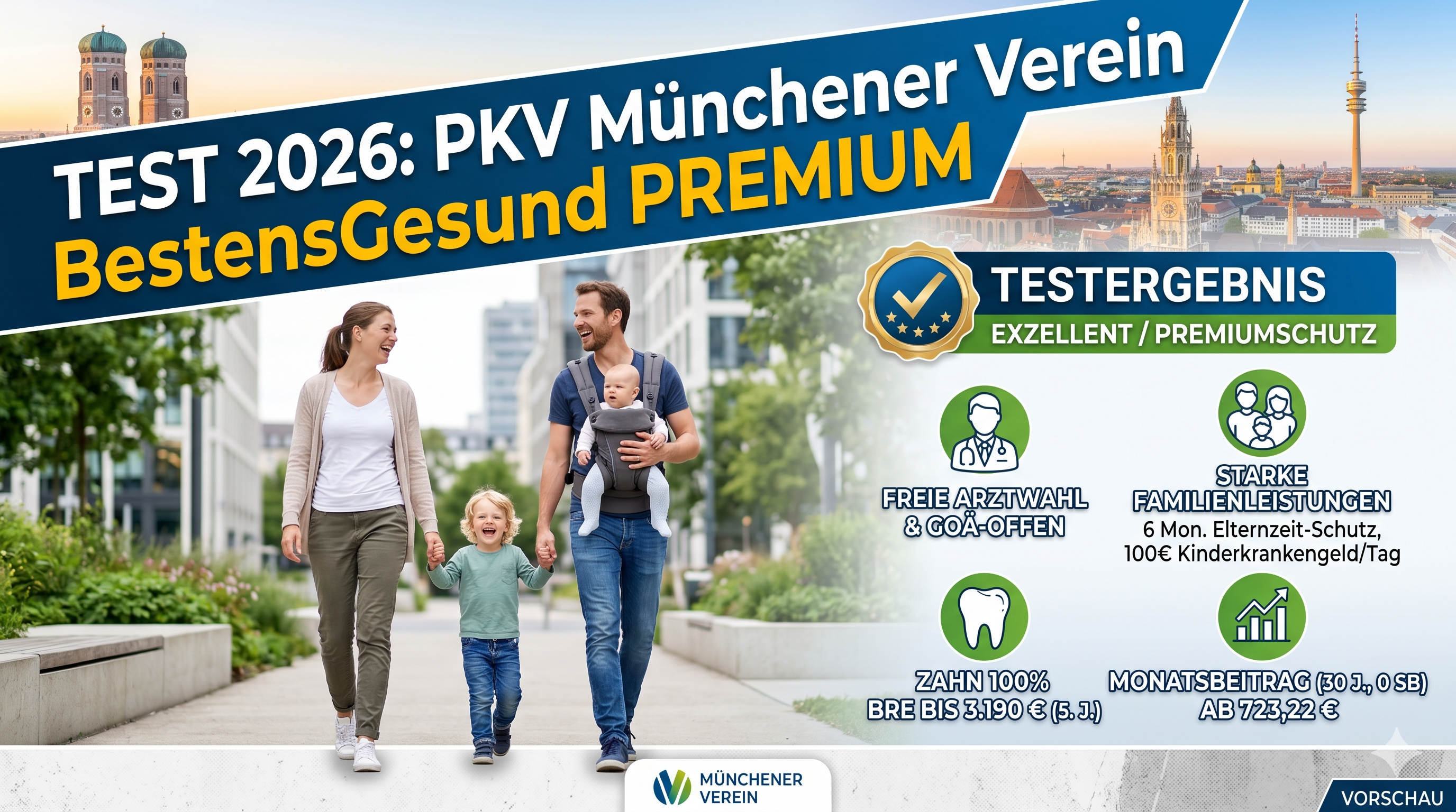Beitragsbild zum Artikel: PKV Münchener Verein BestensGesund PREMIUM im Test 2026