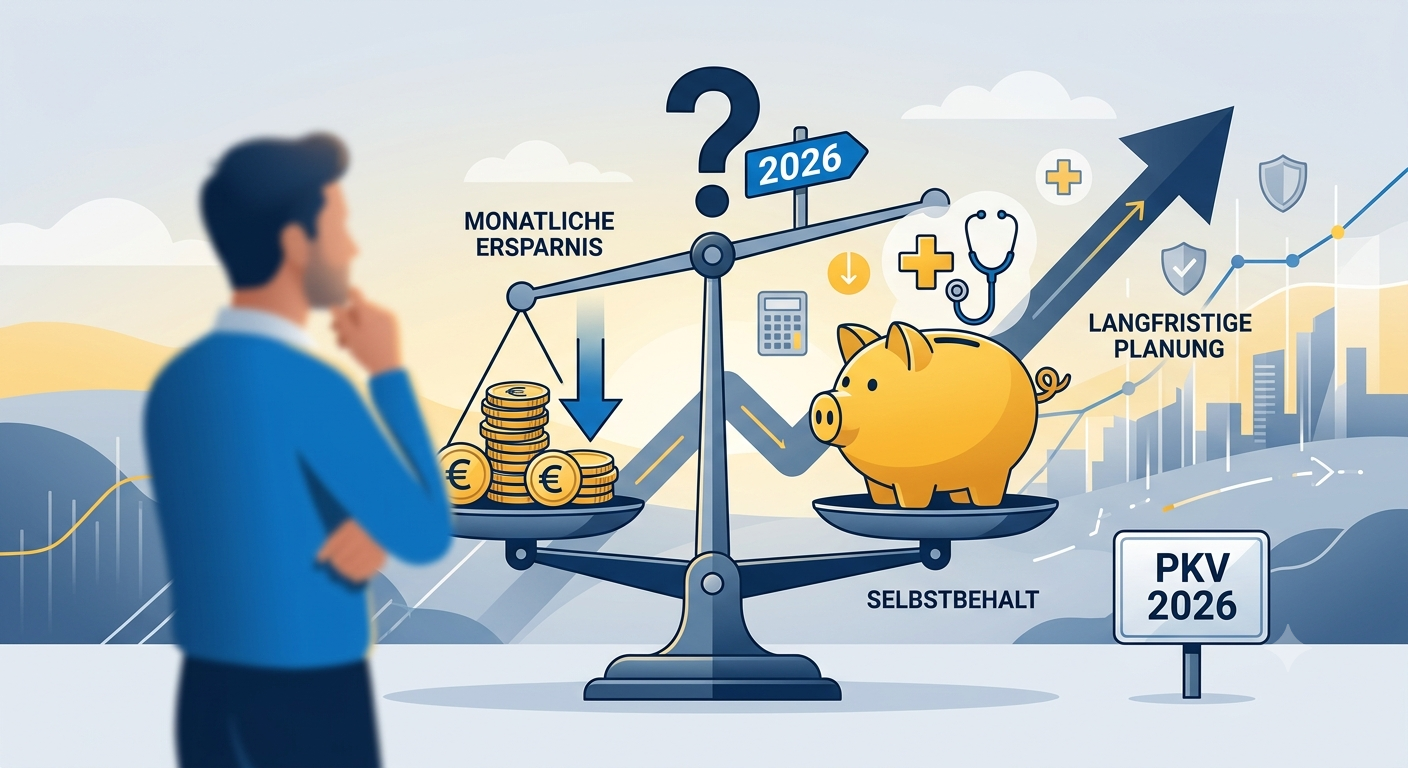 Beitragsbild zum Artikel: PKV Selbstbehalt 2026: Wann lohnt er sich?